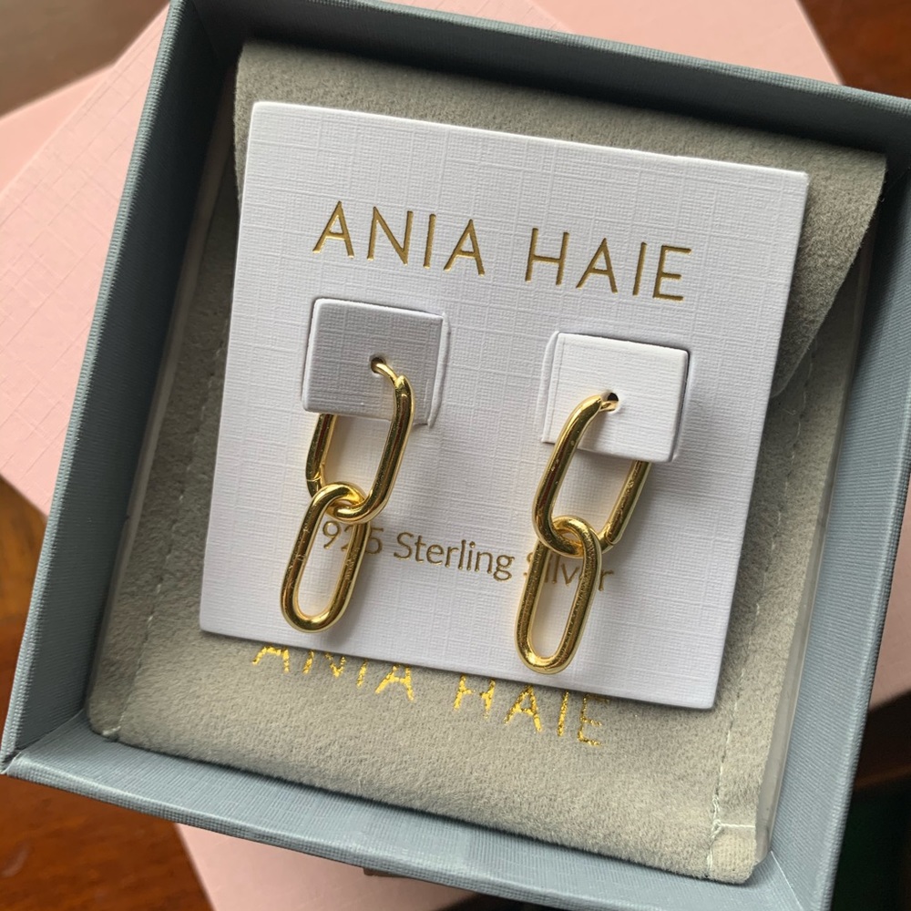 Anita Haie Gold Cable Link Earrings - Sold Out